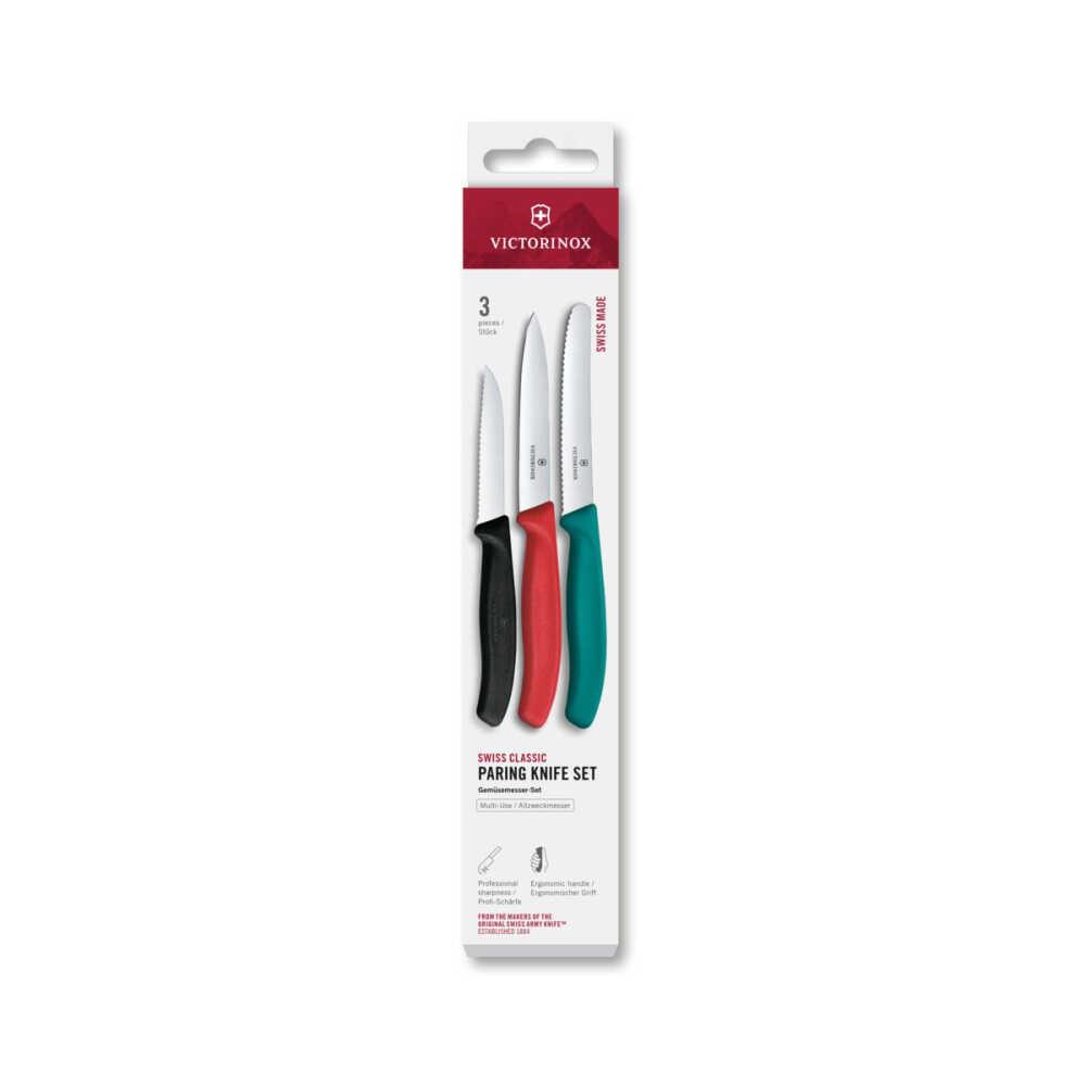 Victorinox 6.7116.34C1 Swiss Classic 3lü Bıçak Set, Renkli