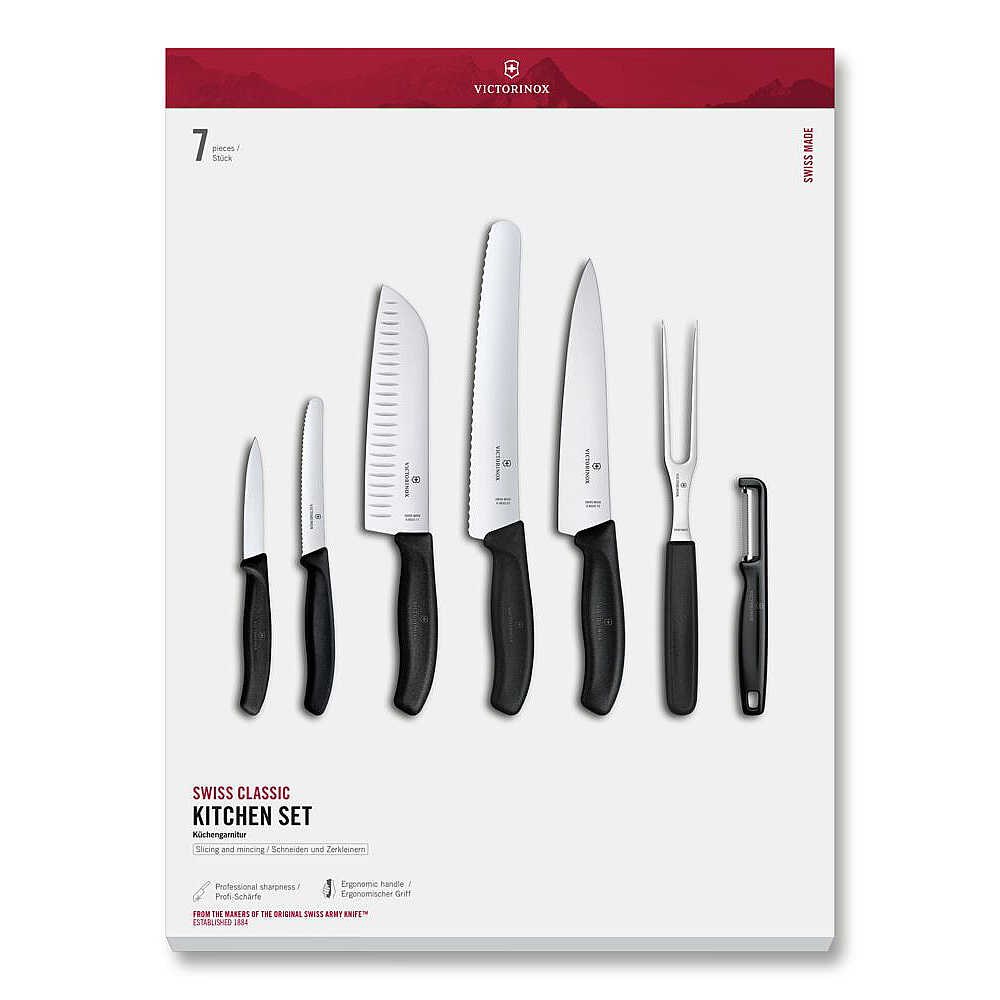 Victorinox 6.7133.71G Swiss Classic 7 Parça Mutfak Seti, Siyah