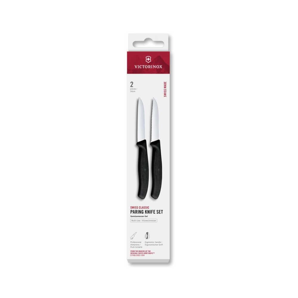 Victorinox 6.7493.2 Swiss Classic 2li Soyma Bıçağı Set, Siyah