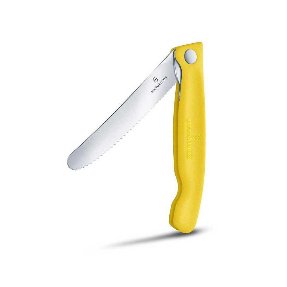 ​​​​​​​​​​​​​​​​​​​​​​​​​​​​​​​​Victorinox 6.7836.F8B 11cm Sarı Tırtıklı Katlanabilir Domates Bıçağı