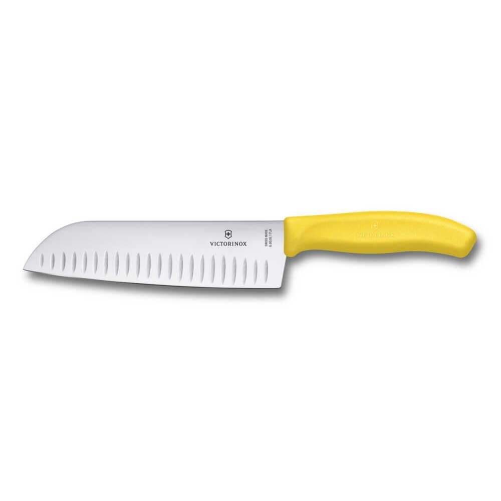 ​Victorinox 6.8526.17L8B 17cm Sarı Santoku Bıçağı, Blisterli Paket