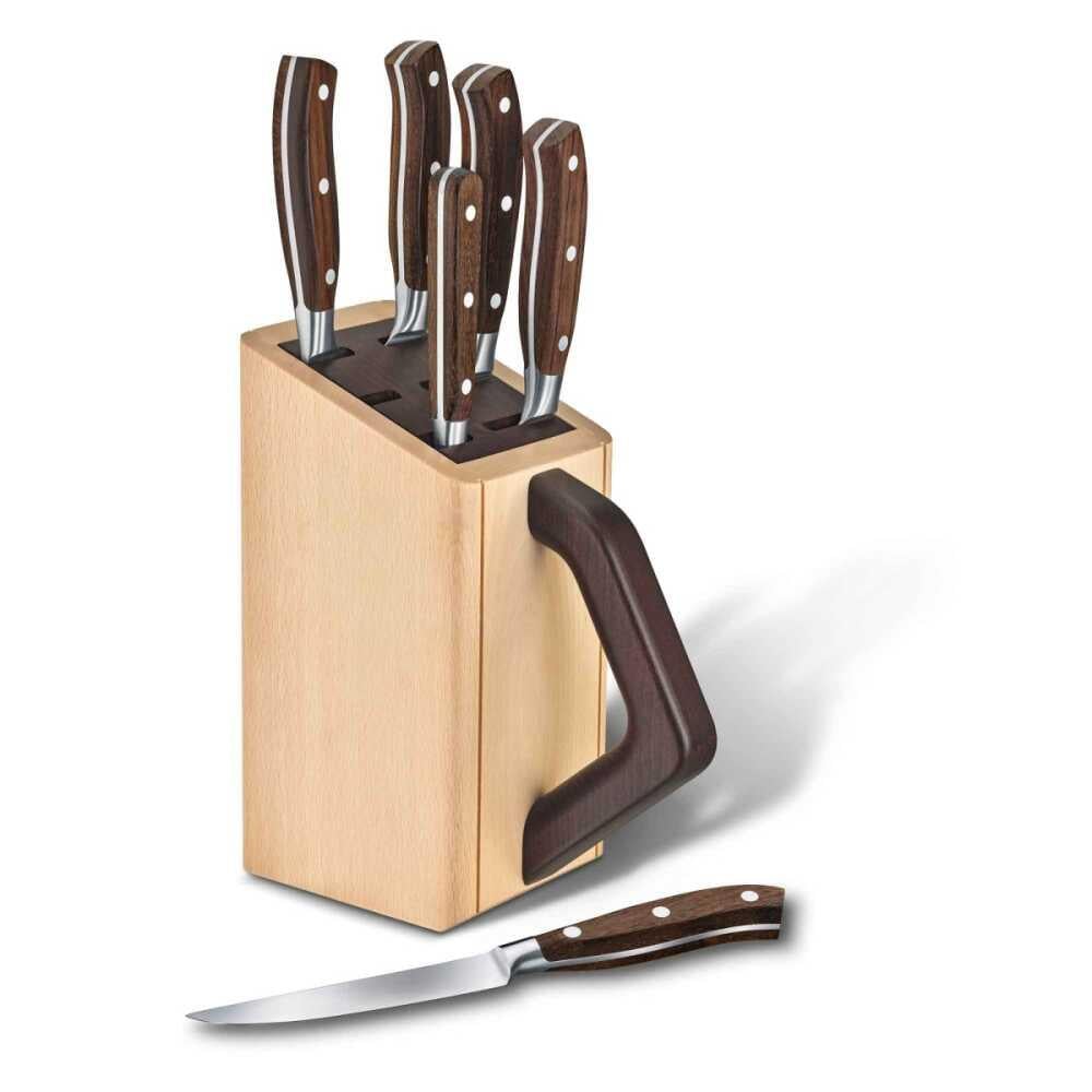Victorinox 7.7240.6 Grand Maitre 7 Parça Ahşap Blok Set, Akağaç