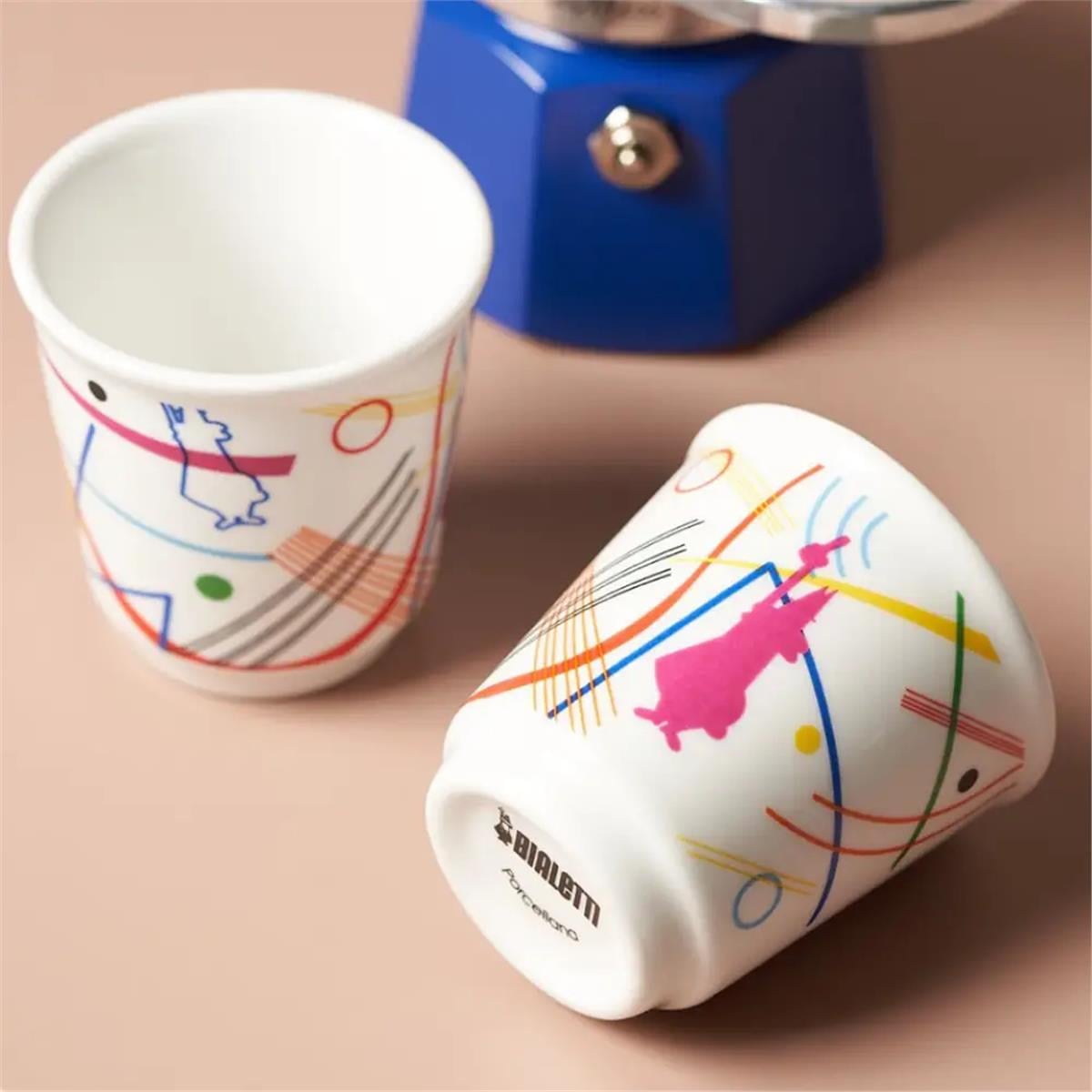 Bialetti Kandinsky Mini Express + 2 Espresso Fincan Seti