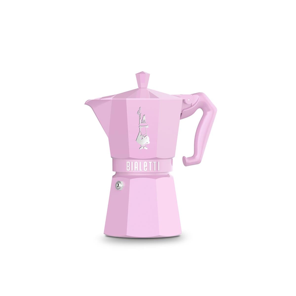 Bialetti Moka Express Exclusive 3 Cup Mokapot, Pembe