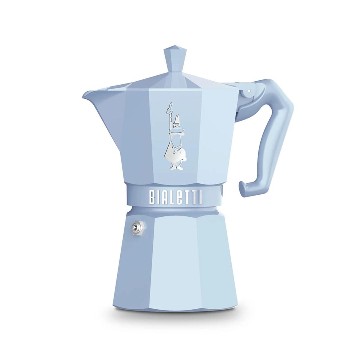 Bialetti Moka Express Exclusive 6 Cup Mokapot, Mavi