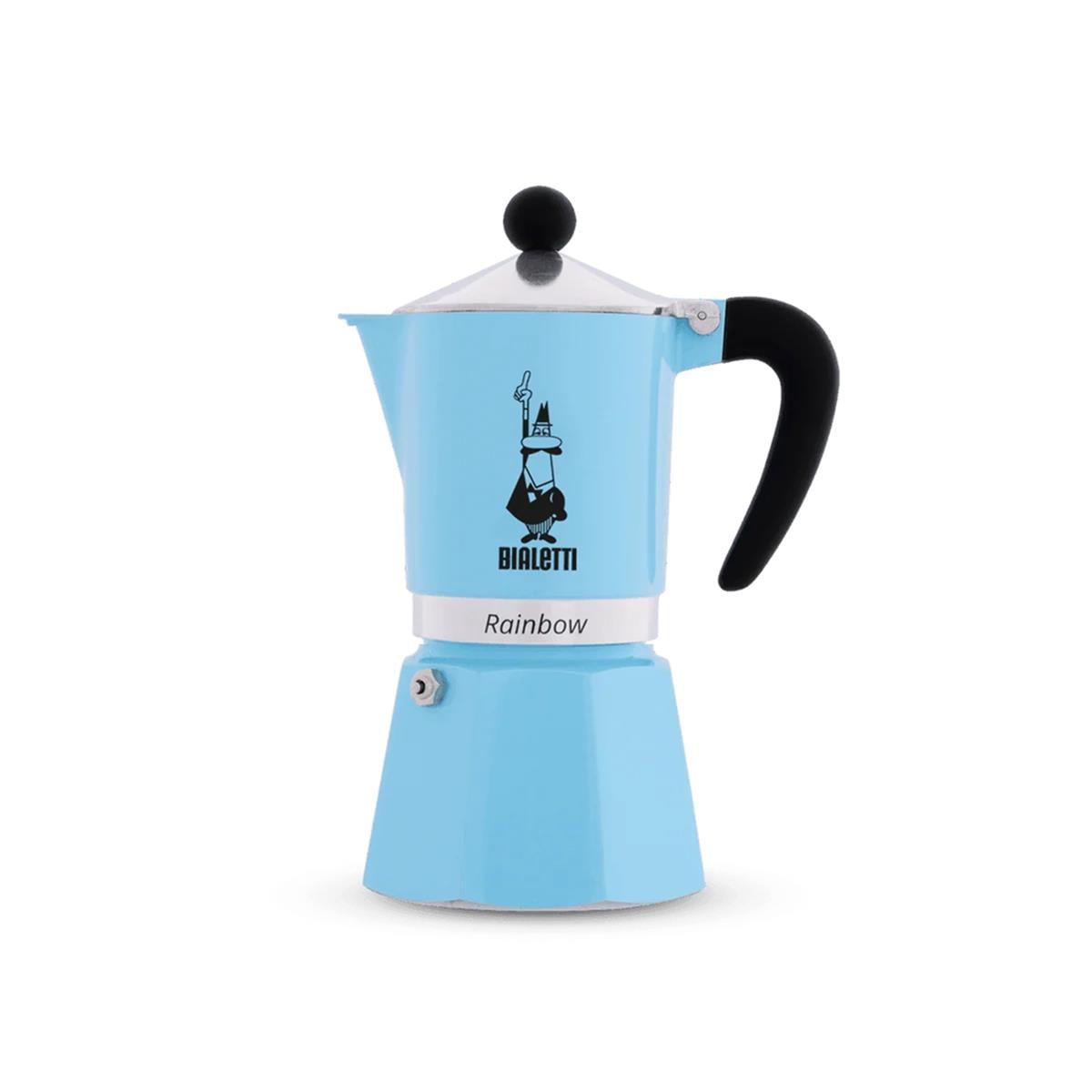 Bialetti Rainbow 3 Cup Mokapot, Mavi