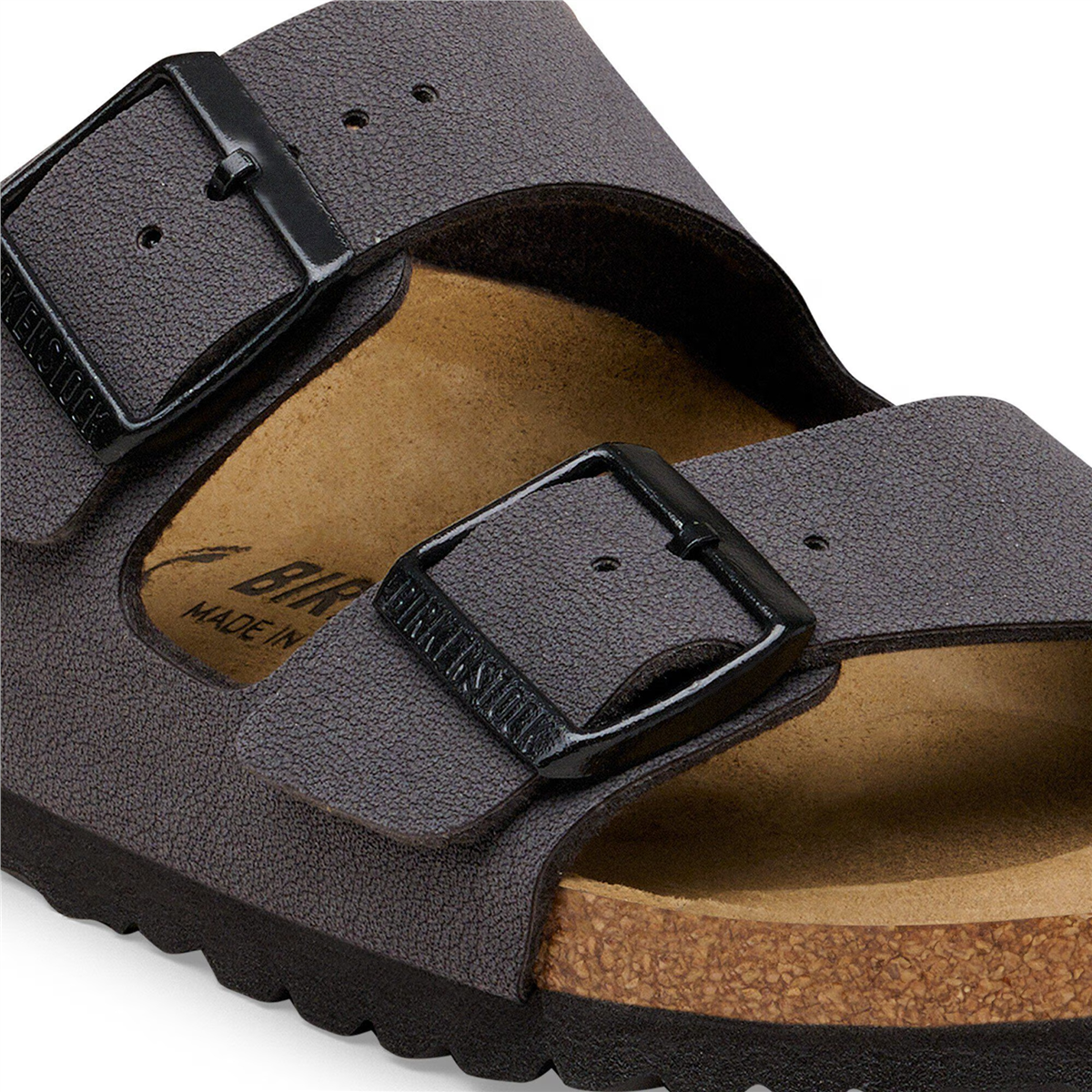 Birkenstock Arizona Birko-Flor Nubuk Erkek Terlik, Gri