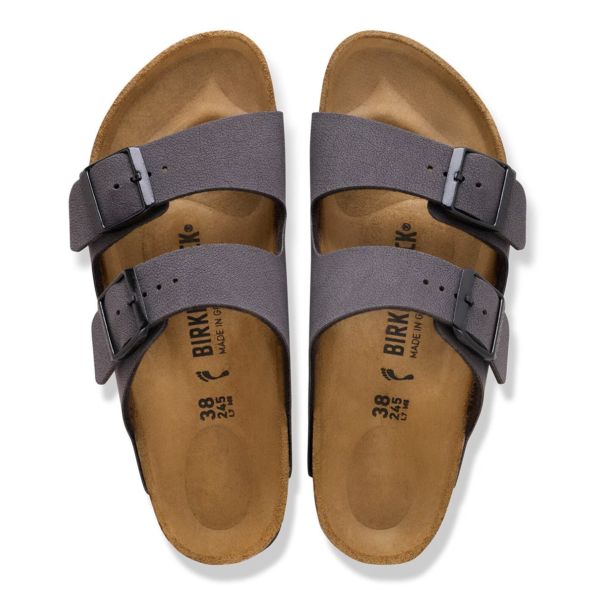 Birkenstock Arizona Birko-Flor Nubuk Erkek Terlik, Gri
