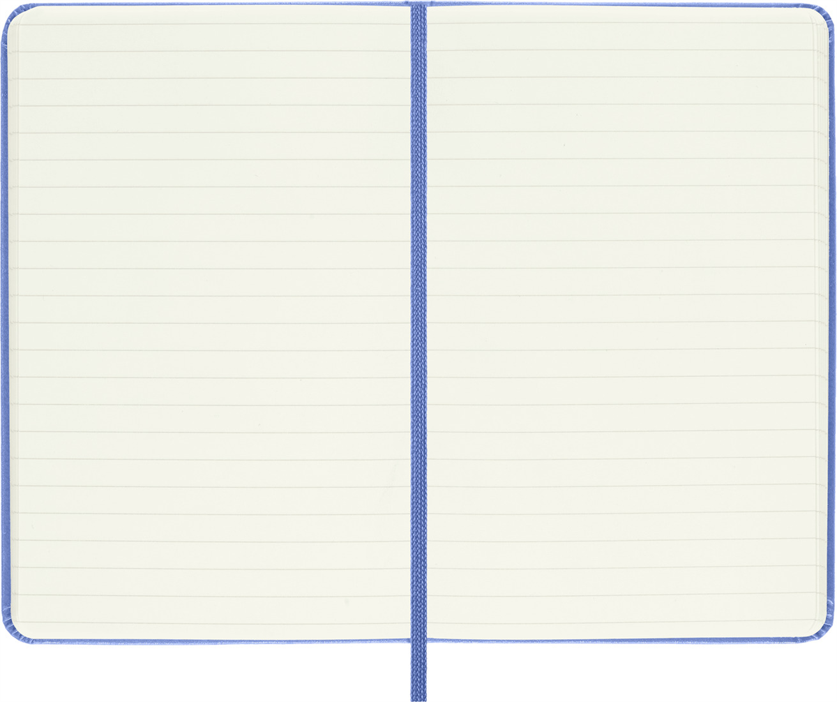 Moleskine Cep Boy Çizgili Sert Kapak Defter, Ortanca Mavisi