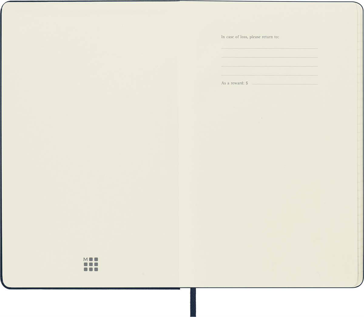 Moleskine Large Boy Çizgili Sert Kapak Defter, Safir Mavi