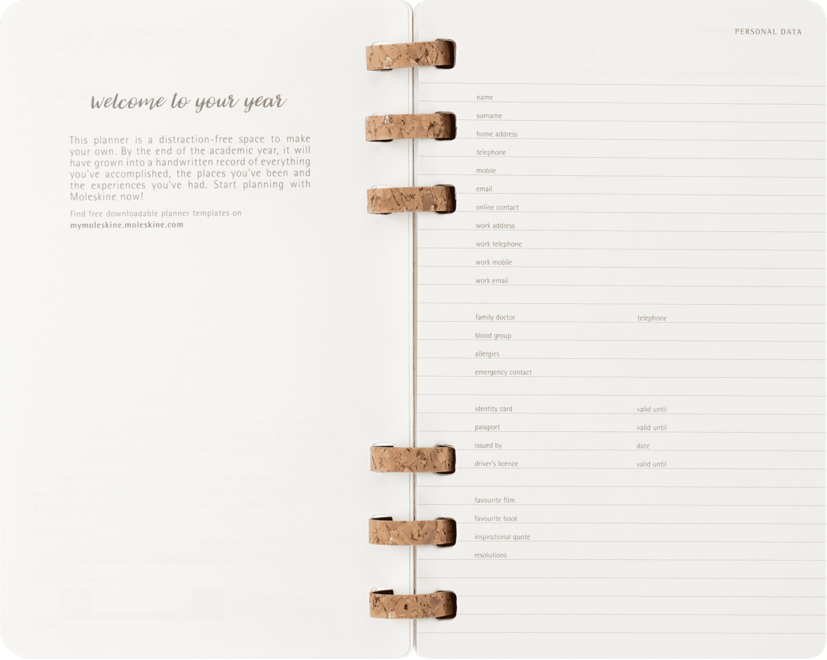 Moleskine Spiral Large Boy 12 Ay Akademik Yumuşak Kapak Ajanda, Siyah