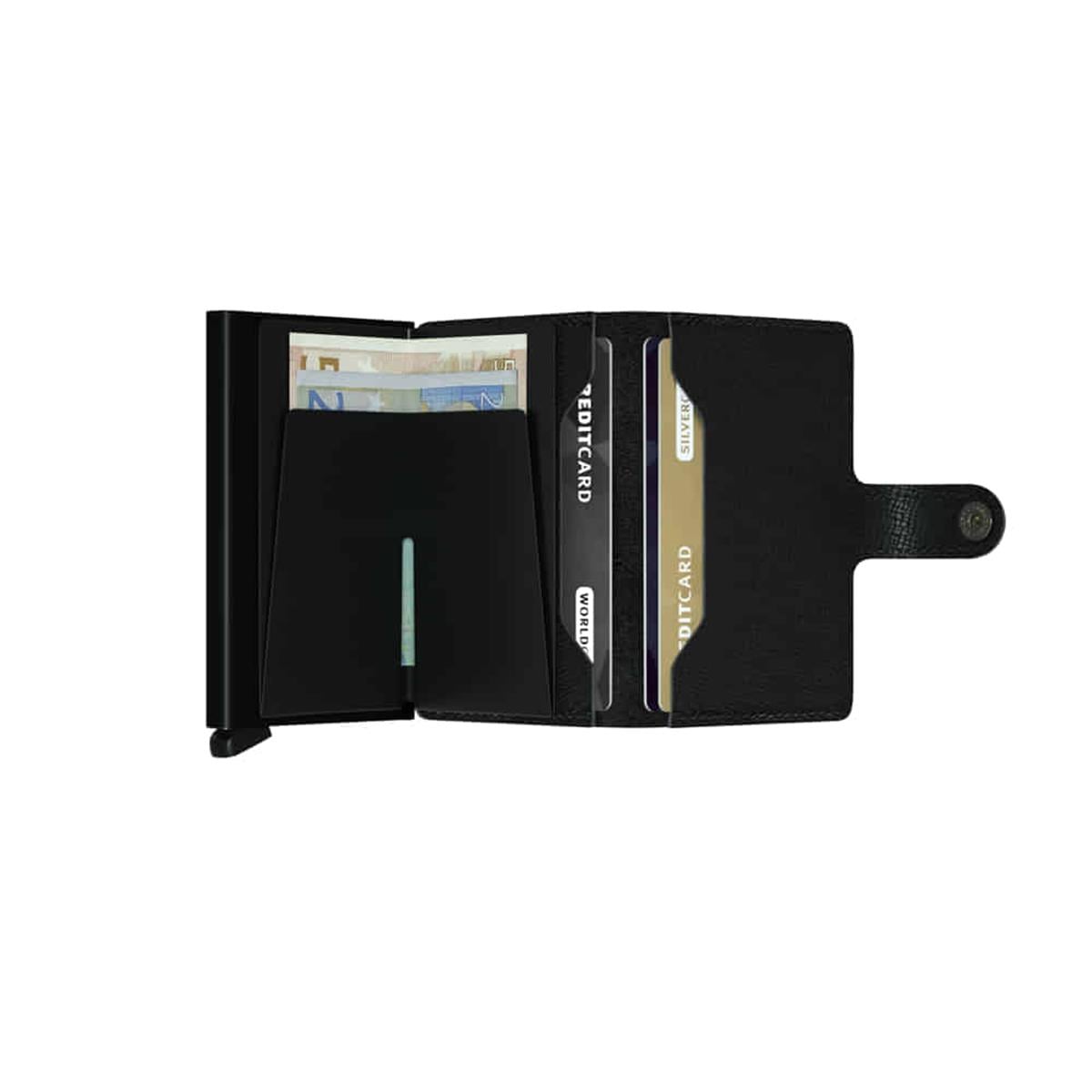 Secrid Miniwallet Kartlık Cüzdan Crisple Black