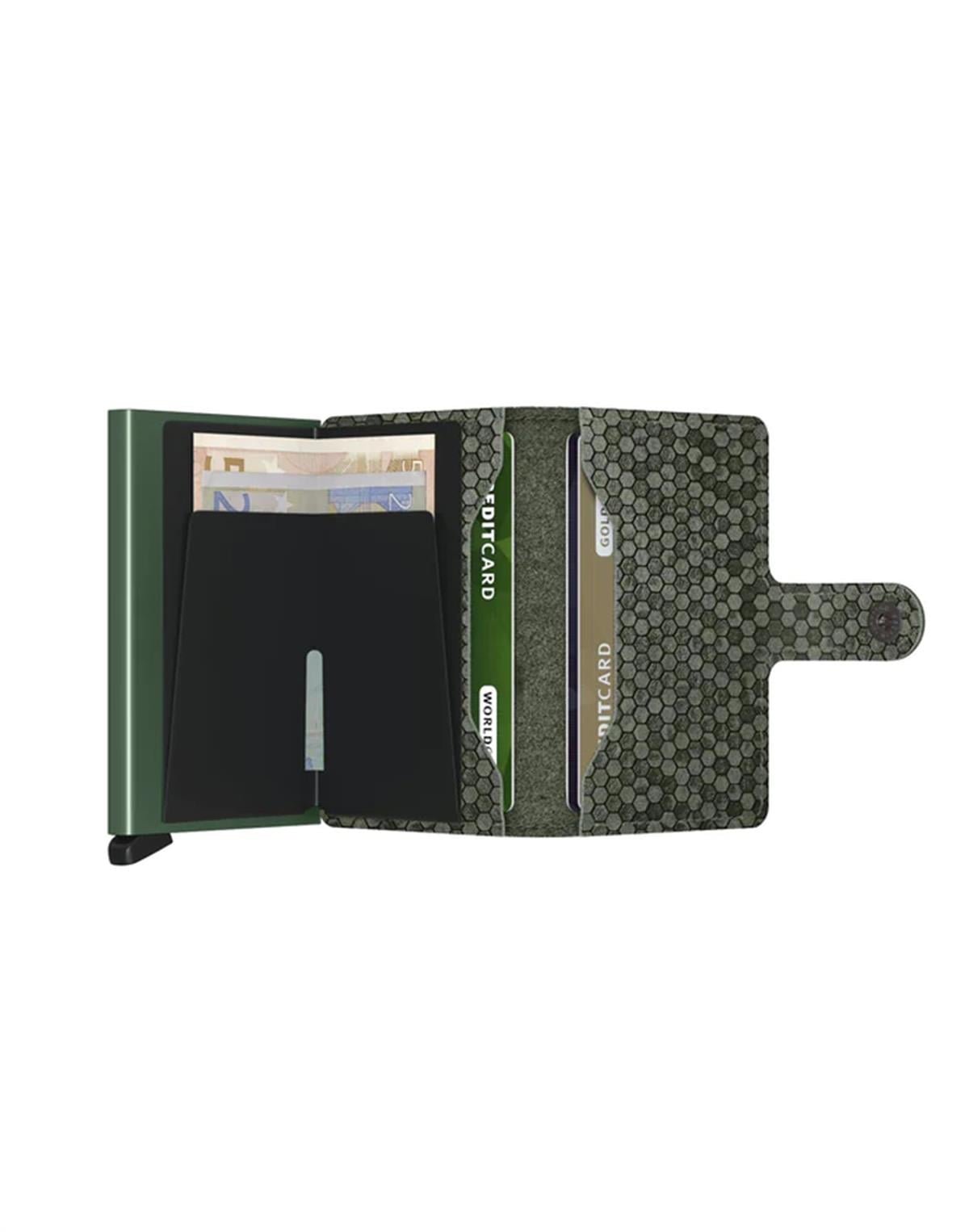Secrid Miniwallet Kartlık Cüzdan Hexagon Green