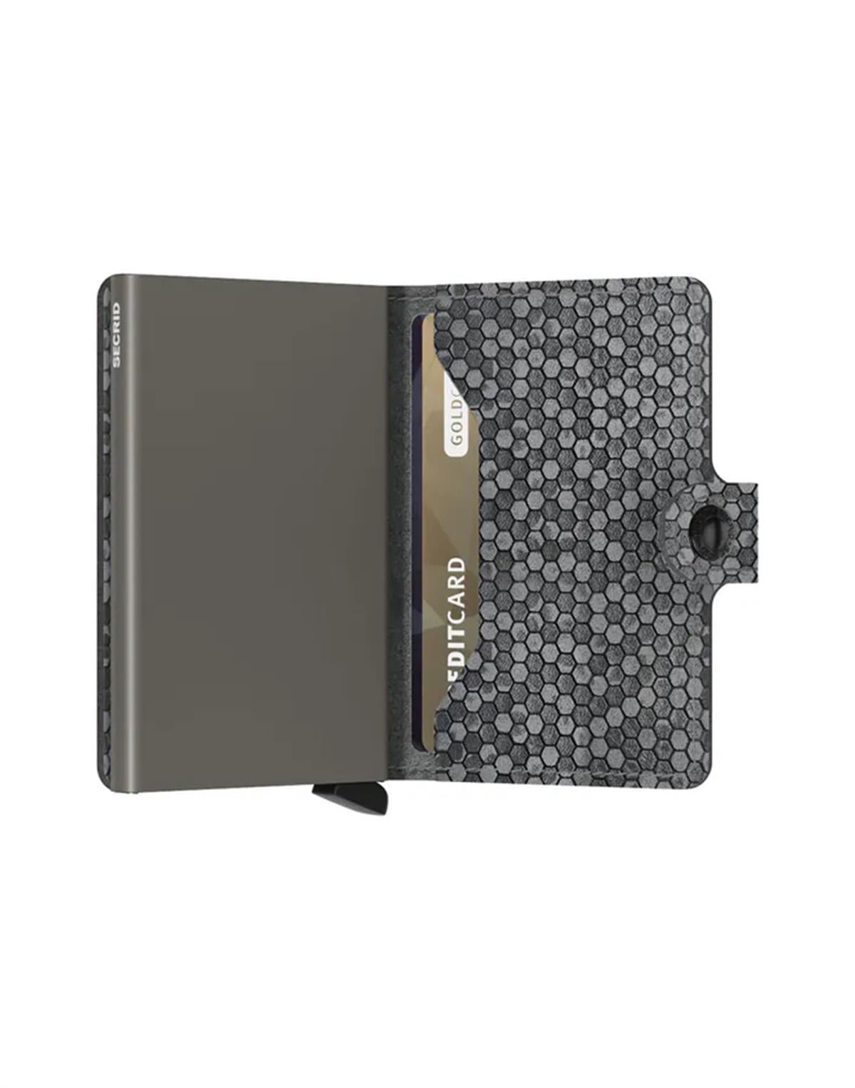 Secrid Miniwallet Kartlık Cüzdan Hexagon Grey