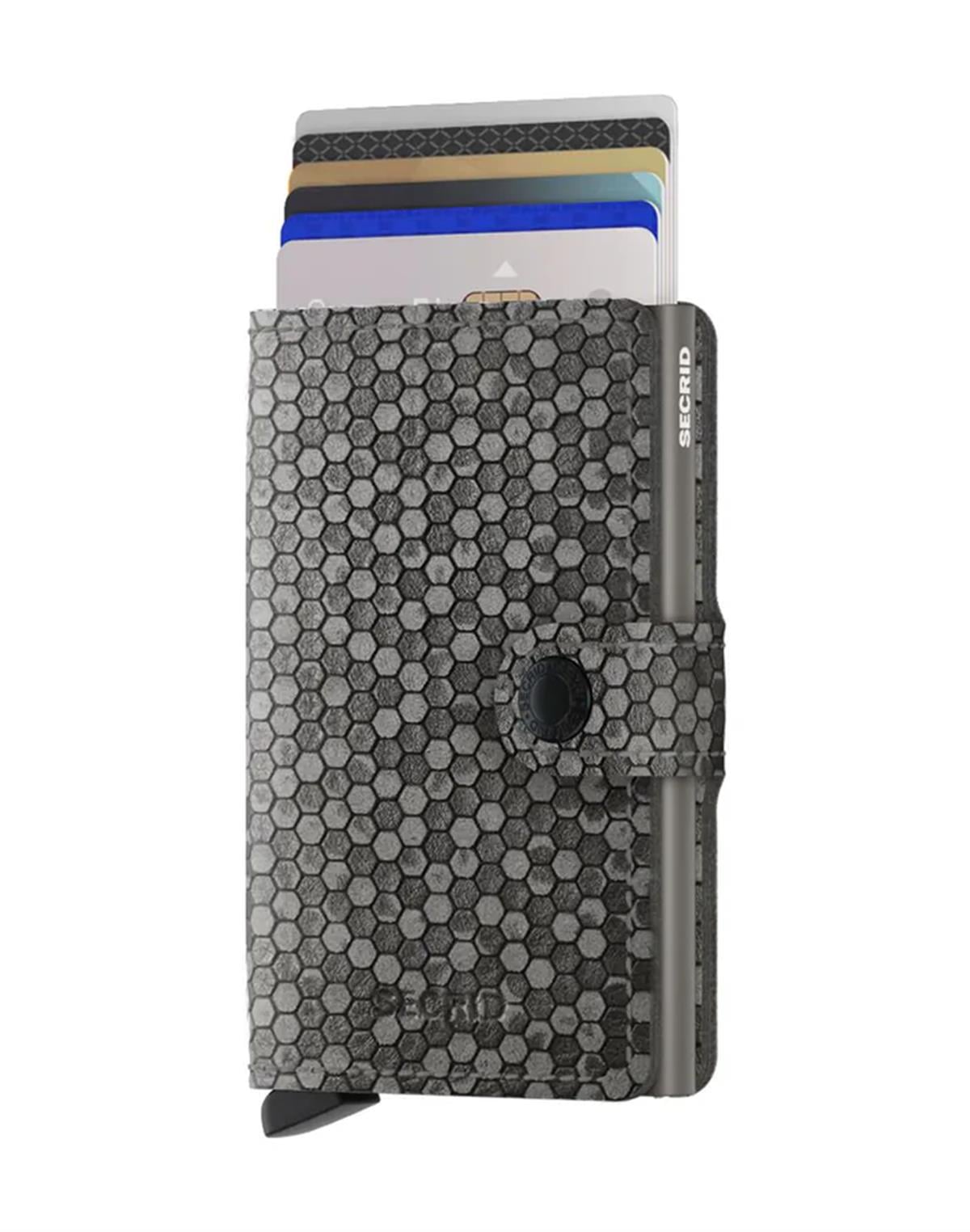 Secrid Miniwallet Kartlık Cüzdan Hexagon Grey