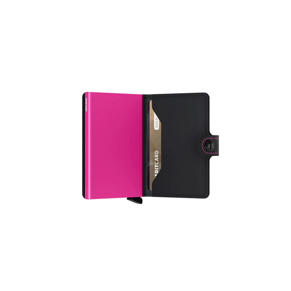Secrid Miniwallet Matte Cüzdan, Siyah-Fuşya