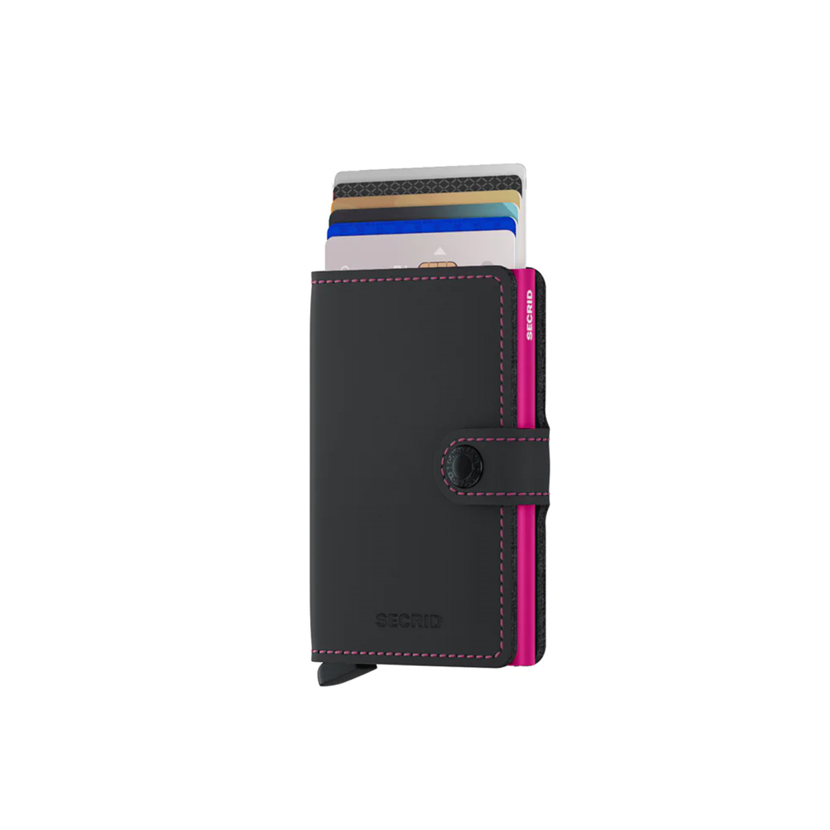 Secrid Miniwallet Matte Cüzdan, Siyah-Fuşya
