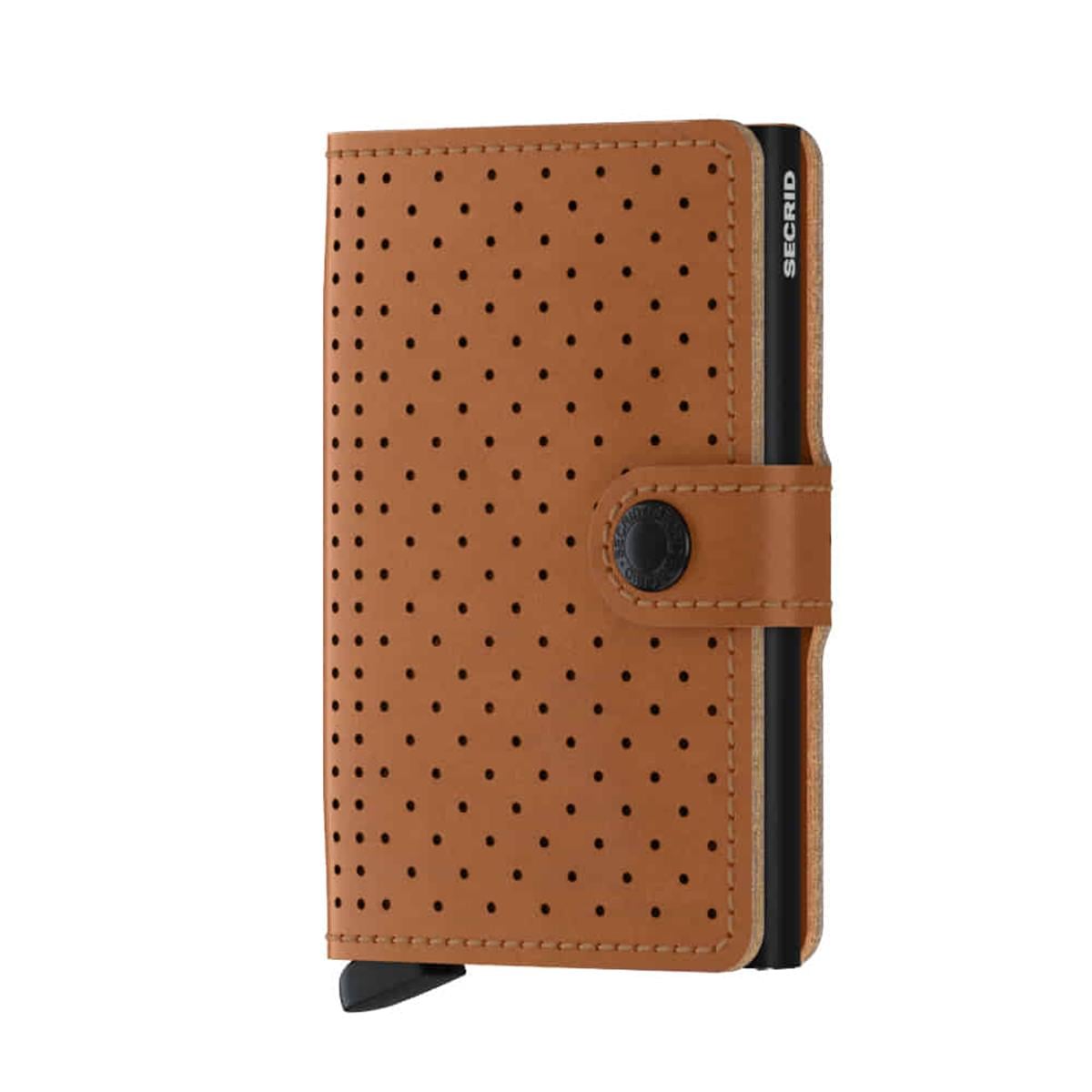 Secrid Miniwallet Kartlık Cüzdan Perforated Cognac