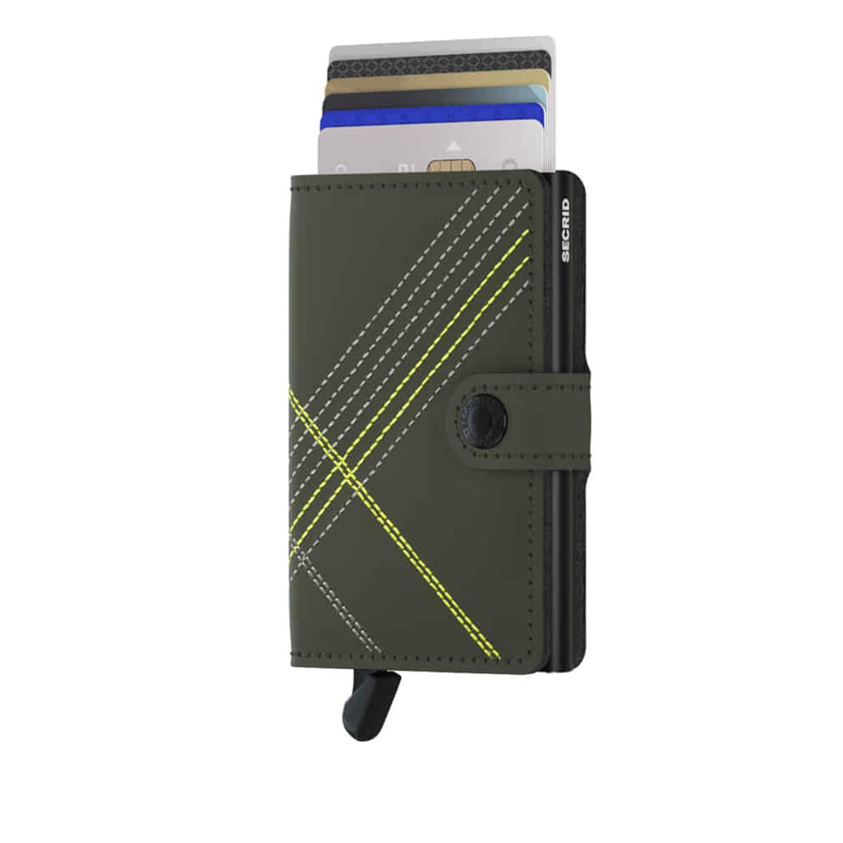 Secrid Miniwallet Stitch Linea Kartlık Cüzdan Lime