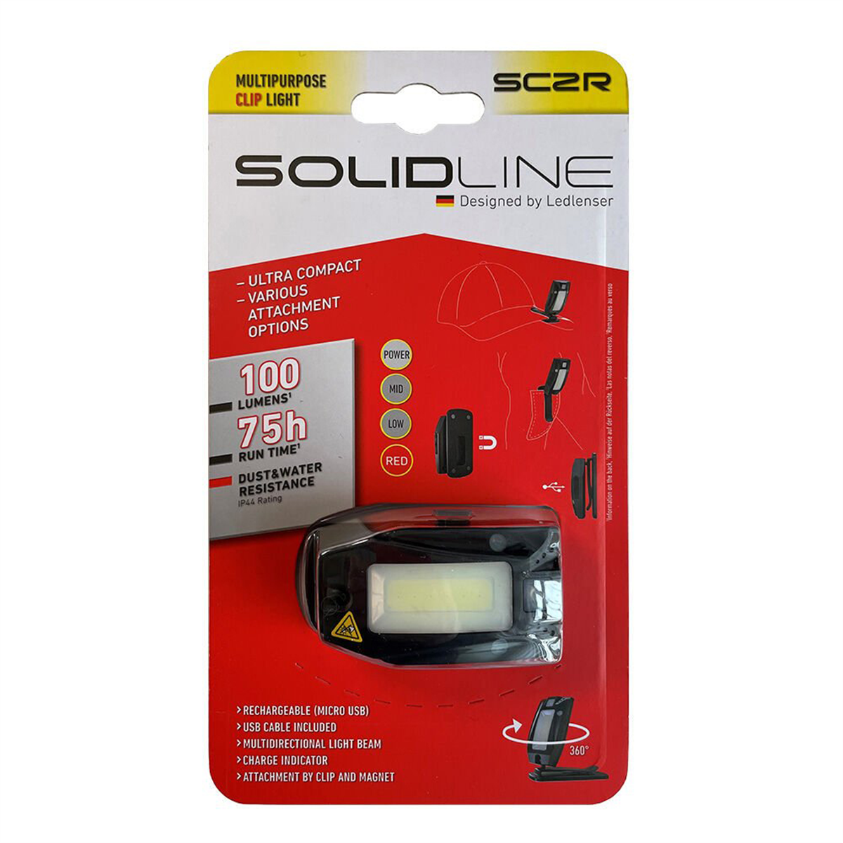 Solidline 502227 SC2R Klipsli ve Mıknatıslı Fener