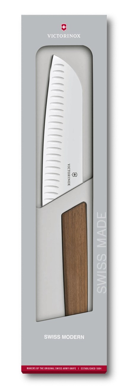VICT.SWISSMODERN SANTOKU BÇK,17CM,CEVİZ SAPLI,KUTU