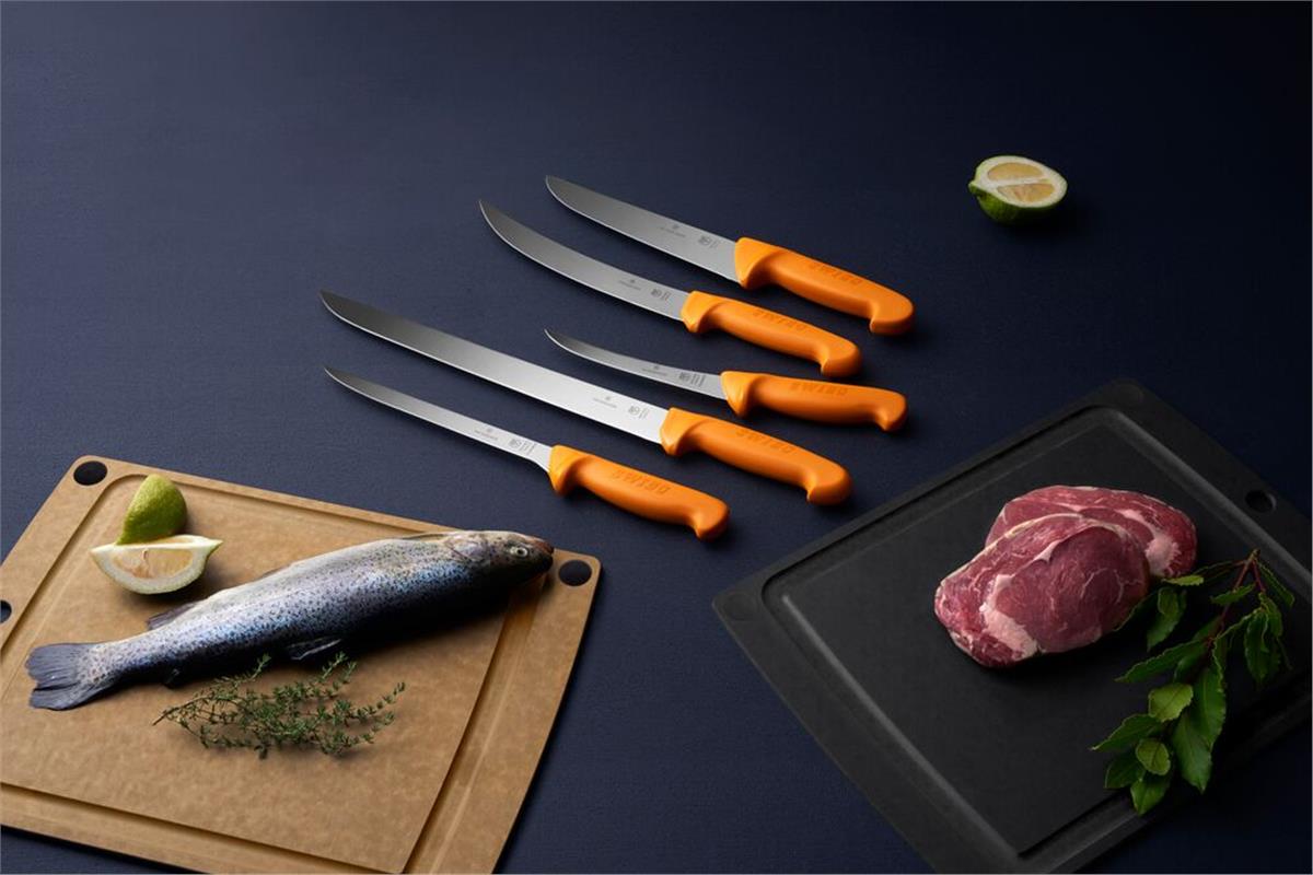Victorinox 5.8435.22 22cm Sarı Swibo Kasap Bıçağı