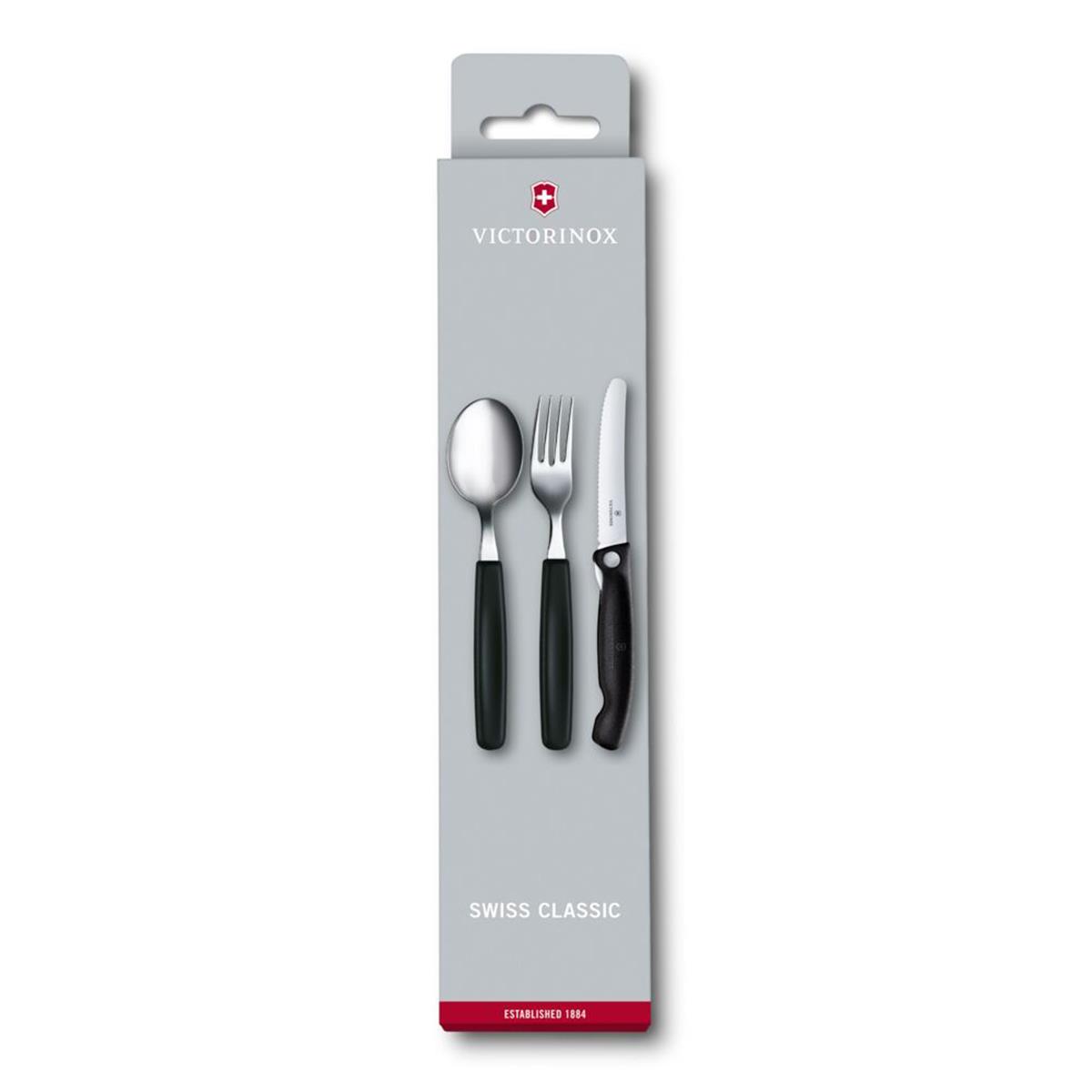 Victorinox 6.7192.F3 Siyah Masa Seti, 3 Parça