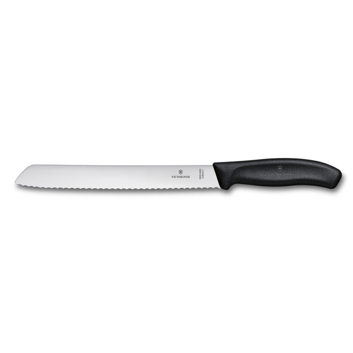 Victorinox 6.8633.21B 21cm Siyah Ekmek Bıçağı, Blisterli Paket