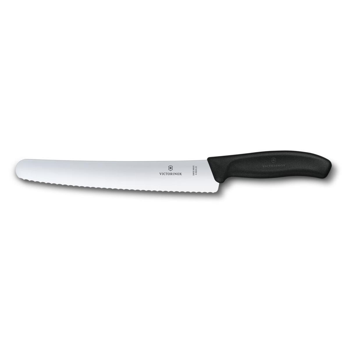 Victorinox 6.8633.22B 22cm Siyah Ekmek Bıçağı, Blisterli Paket