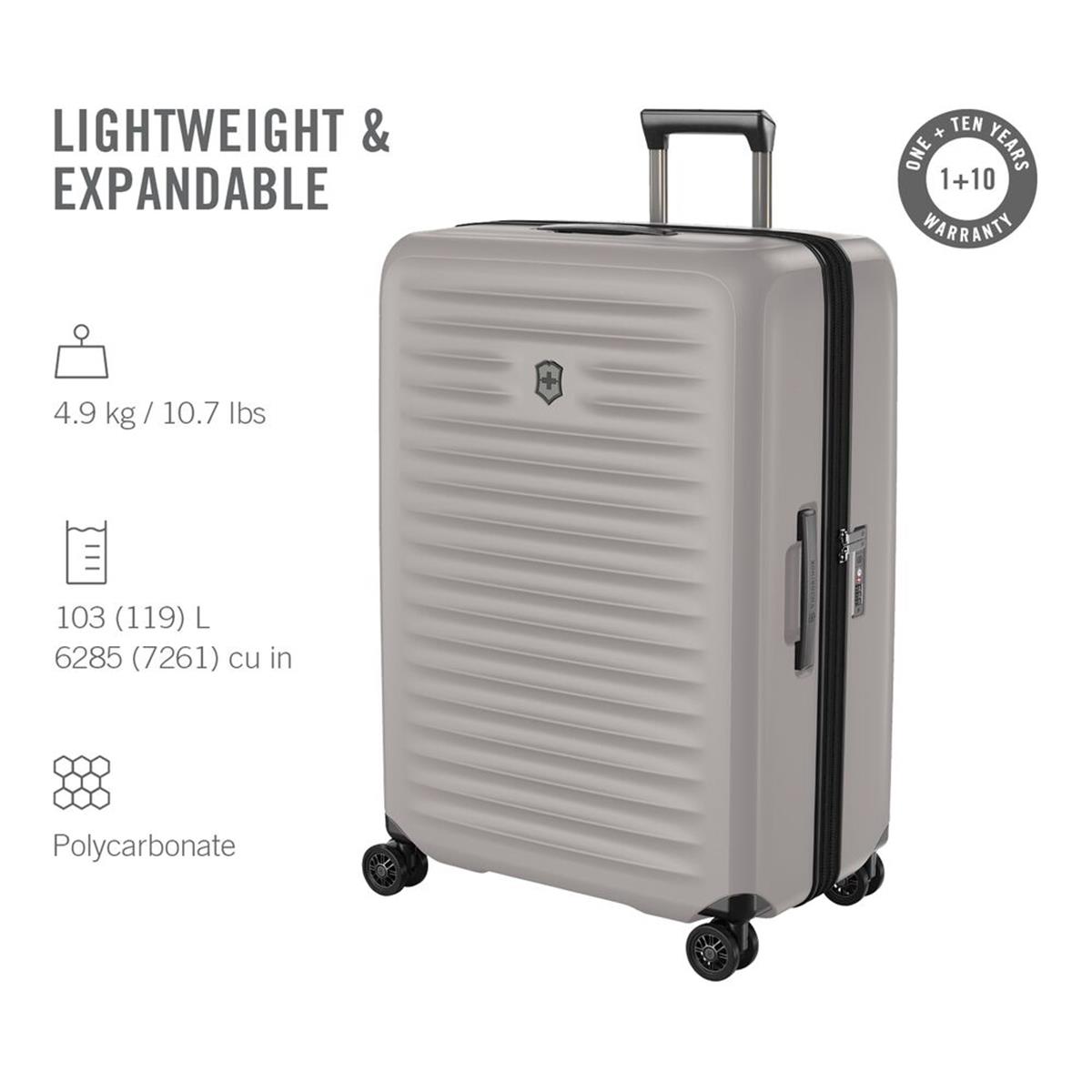 Victorinox 653139 Airox Advanced Büyük Boy Valiz, Açık Gri