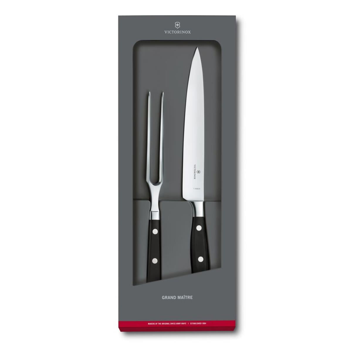 Victorinox 7.7243.2 Siyah Dövme Çelik Şef Aşçı Seti, 2 Parça