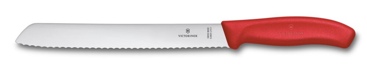 Victorinox Swiss Classic 21cm Tırtıklı Ekmek Bıçağı, Kırmızı, Blisterli