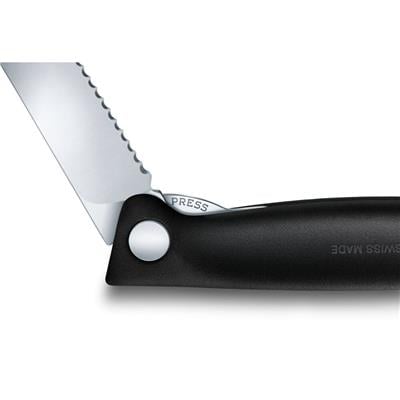 ​​​​​​​​​​​​​​​​​​​​​​​​​​​​​​Victorinox 6.7833.FB 11cm Siyah Tırtıklı Katlanabilir Domates Bıçağı