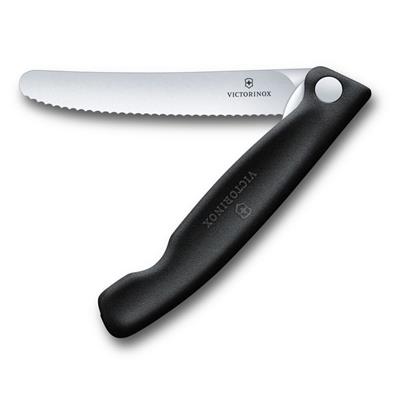 ​​​​​​​​​​​​​​​​​​​​​​​​​​​​​​Victorinox 6.7833.FB 11cm Siyah Tırtıklı Katlanabilir Domates Bıçağı