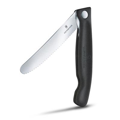 ​​​​​​​​​​​​​​​​​​​​​​​​​​​​​​Victorinox 6.7833.FB 11cm Siyah Tırtıklı Katlanabilir Domates Bıçağı