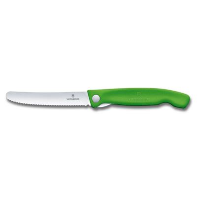 ​​​​​​​​​​​​​​​​​​​​​​​​​​​​​​​​Victorinox 6.7836.F4B 11cm Yeşil Tırtıklı Katlanabilir Domates Bıçağı