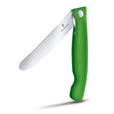 ​​​​​​​​​​​​​​​​​​​​​​​​​​​​​​​​Victorinox 6.7836.F4B 11cm Yeşil Tırtıklı Katlanabilir Domates Bıçağı