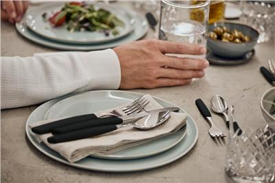 ​Victorinox 6.9093.11W.24 Swiss Modern Siyah Masa Seti, 24 Parça