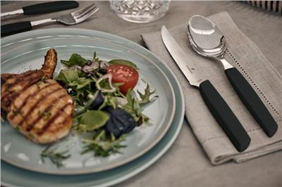 ​Victorinox 6.9093.12W.12 Swiss Modern Siyah Masa Seti, 12 Parça