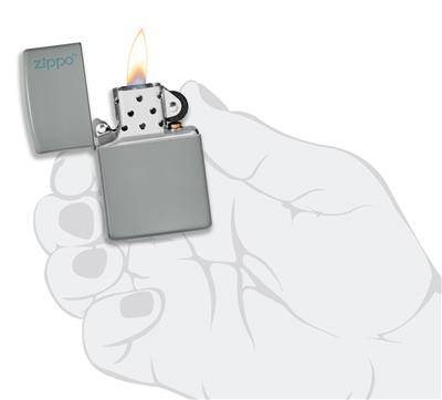 49452 Flat Grey Zippo Logo