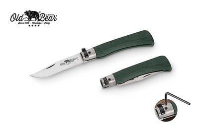 Antonini Old Bear 9cm Yeşil Lamine Ahşap Saplı L Çakı