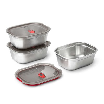 Black+Blum Medium Çelik 3lü Saklama Kabı Seti