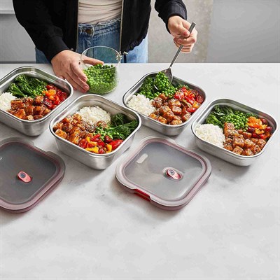Black+Blum Small 1.1L Kare Çelik Saklama Kabı