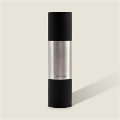 Cole & Mason Clevedon Siyah-Çelik Tuz ve Karabiber 2si 1 Arada Değirmen