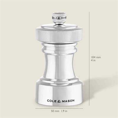 Cole & Mason Hoxton Gümüş Kaplama Tuz ve Biber Değirmenleri 104mm