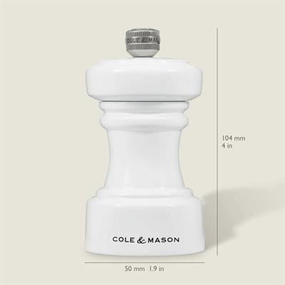 Cole & Mason Hoxton Parlak Beyaz Tuz Değirmeni 104mm