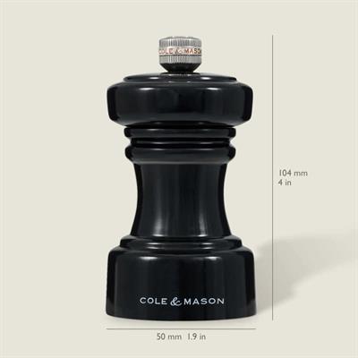 Cole & Mason Hoxton Parlak Siyah Tuz Değirmeni 104mm