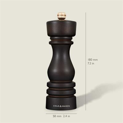 Cole & Mason London Çikolata Renkli Ahşap Tuz ve Biber Değirmenleri 180mm