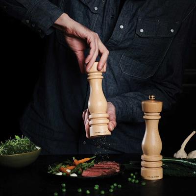 Cole & Mason Londra Doğal Kayın Tuz ve Karabiber Değirmenleri 220mm