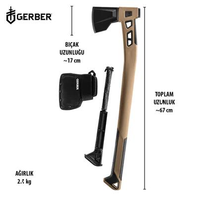 Gerber Gear Bushcraft Balta - Kamp Baltası Kılıflı  - Coyote Kahverengi